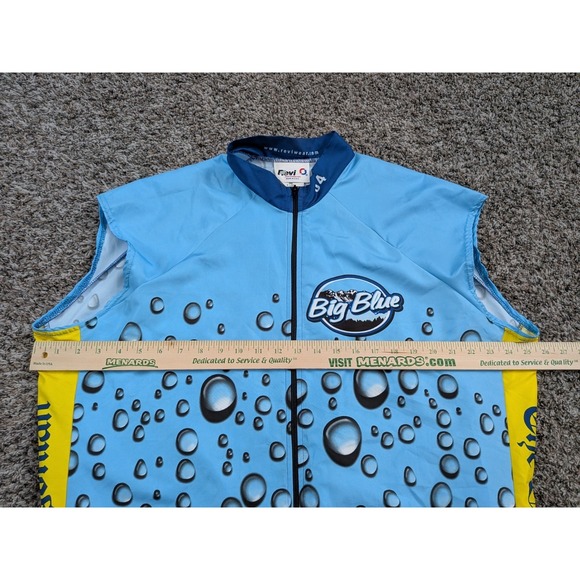 2004 Big Blue Crater Lake Tour Cycling Jersey Vest Zip Up Revi Wear USA XL - Picture 6 of 8